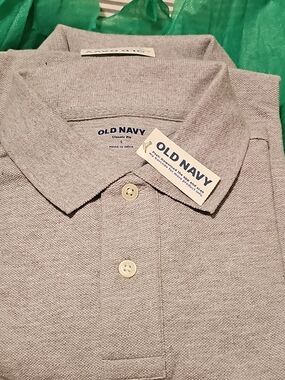 Old Navy Men's Heather Gray Polo Shirt